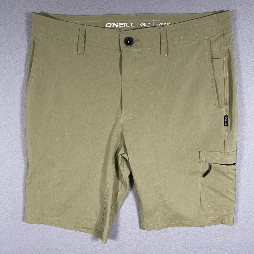 O'Neill Hybrid Shorts Men 32 Green Cargo Stretch Quick Dry A107A814PS